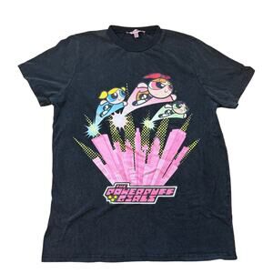 Dolls Kill x Powerpuff Girls T Shirt Oversized Boxy Gray Short Sleeve Graphic XS